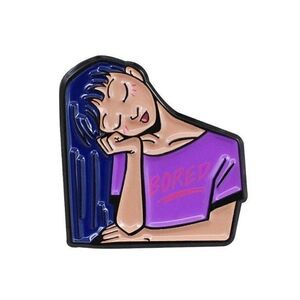 ⭐️2 for $13⭐️ ⭐️3 for $18⭐️ ❤️ MIX AND MATCH!❤️ BORED girl enamel pin